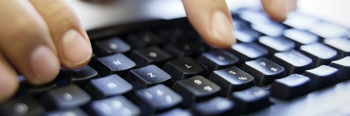 A keyboard that is typed on 