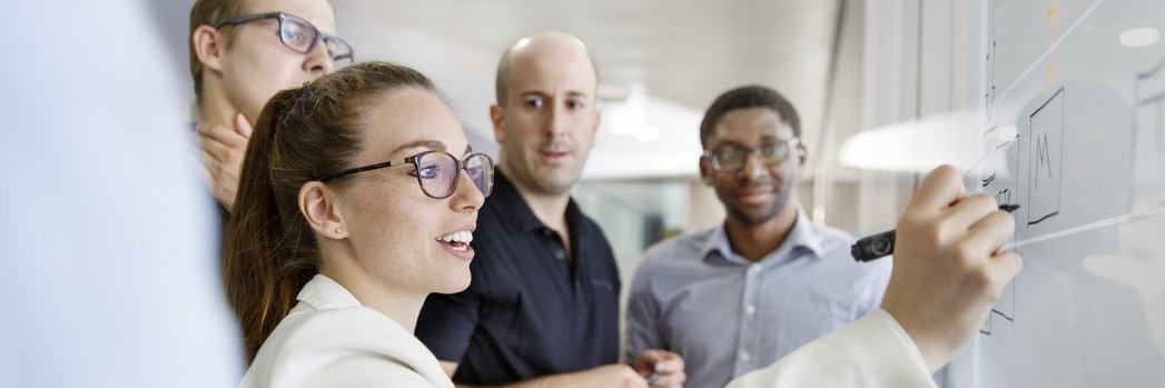 Employees brainstorming