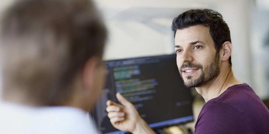 Vector employees at work