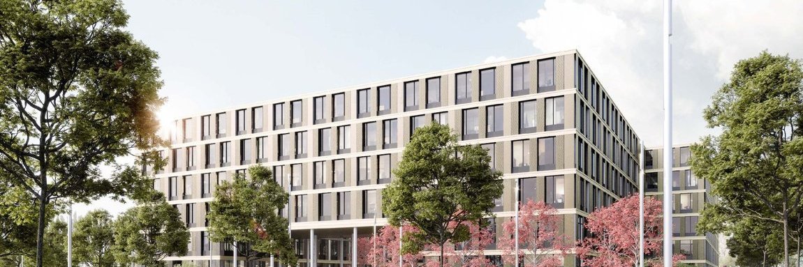 Modell eines neuen Bürogebäudes in Stuttgart-Weilimdorf