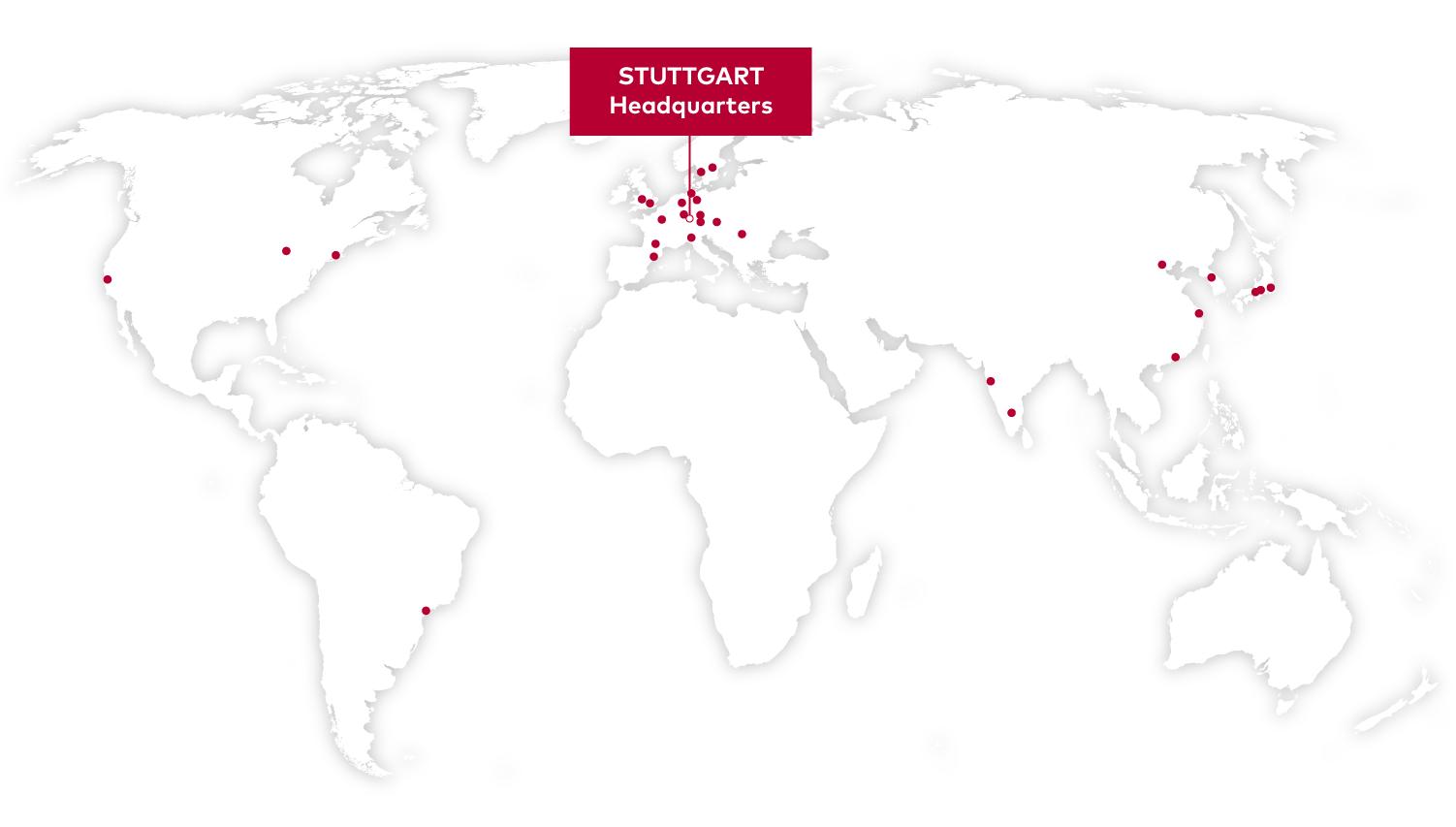 Map with highlighted Vector sites around the world