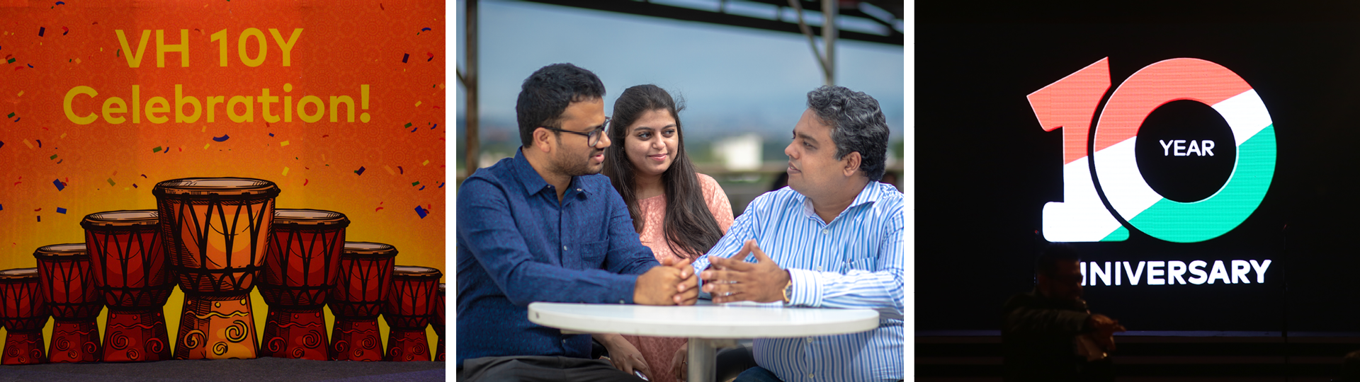 Pictures of the 10th company anniversary of Vector India