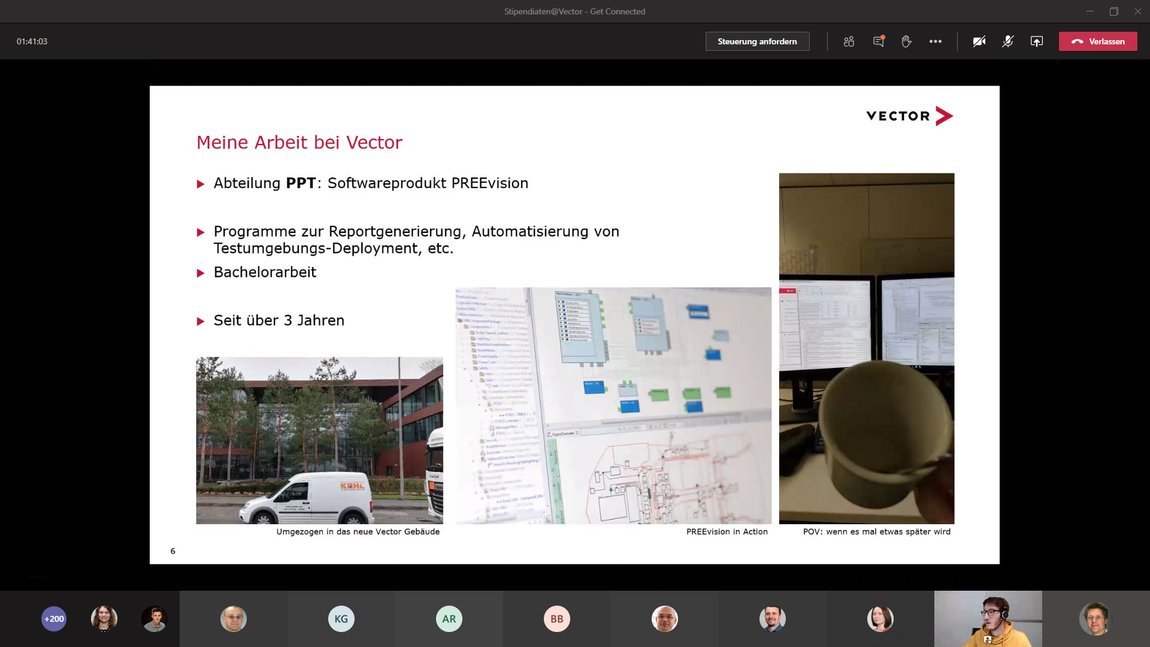 Vorstellung zur Arbeit bei Vector