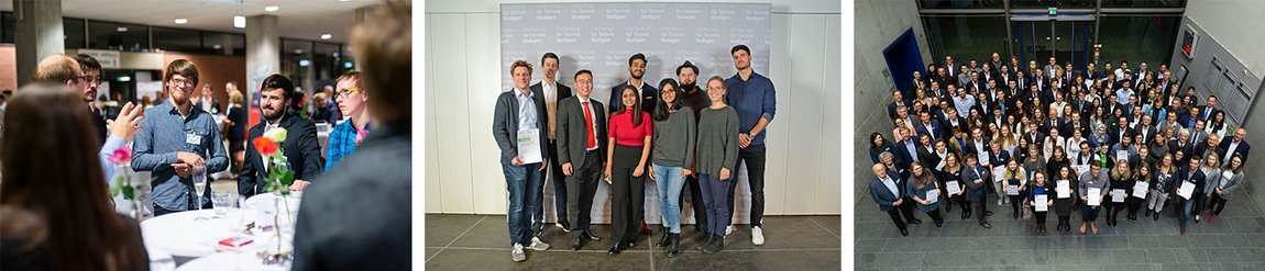 Stipendiaten von Vector bei einem Event