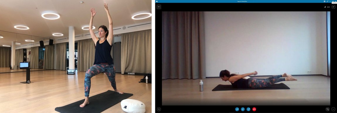 Virtuelle Teilnahme am Sportkurs "Yoga"
