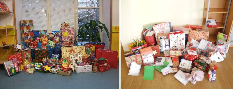 Christmas presents for children in social services