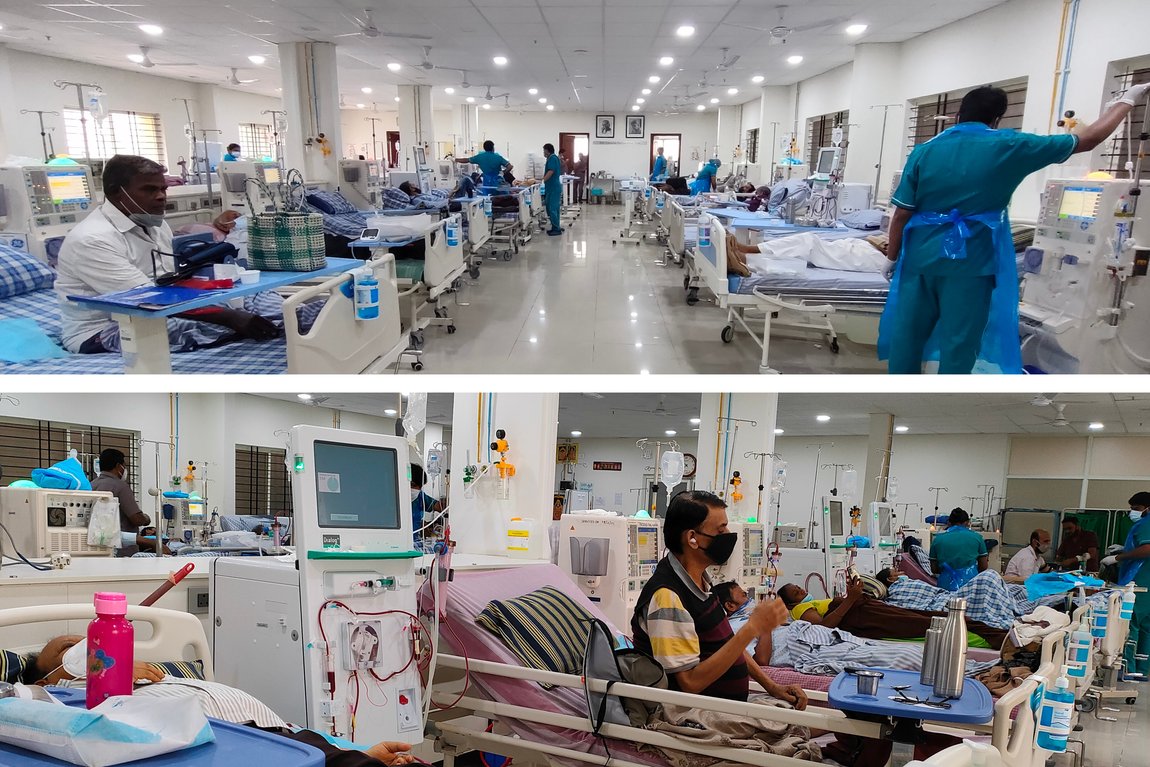 Dialysebehandlung in einem Krankenhaus